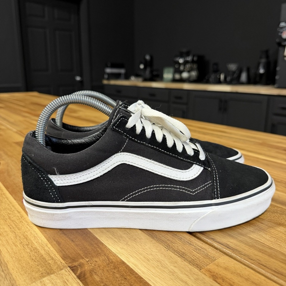 Vans OLD SKOOL Unisex Suede Skateboard Canvas Shoes Black/White M7.5 W9 EUC!!